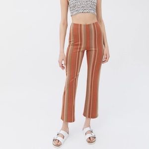 Urban Outfitters Cara High-Waisted Kick Flare Pant in Coveted 70s Orange Stripe